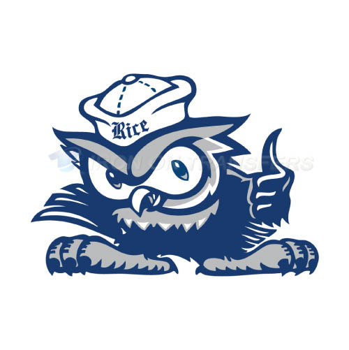 Rice Owls Logo T-shirts Iron On Transfers N5991 - Click Image to Close